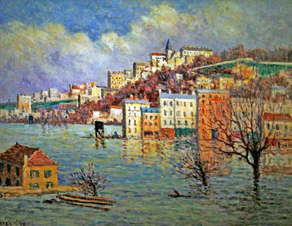 Oversvømmelse i Sèvres af Maximilien Luce