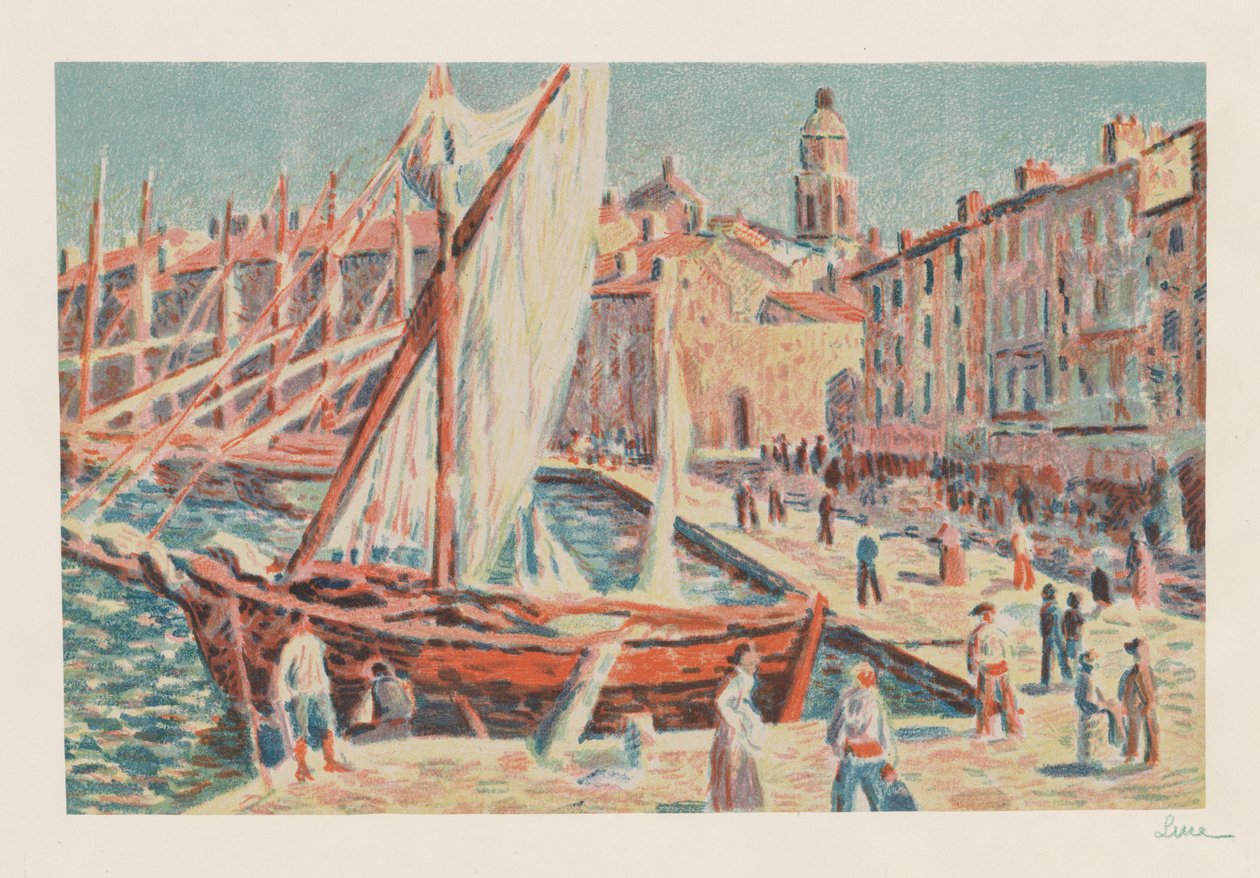 St. Tropez, 1897. af Maximilien Luce