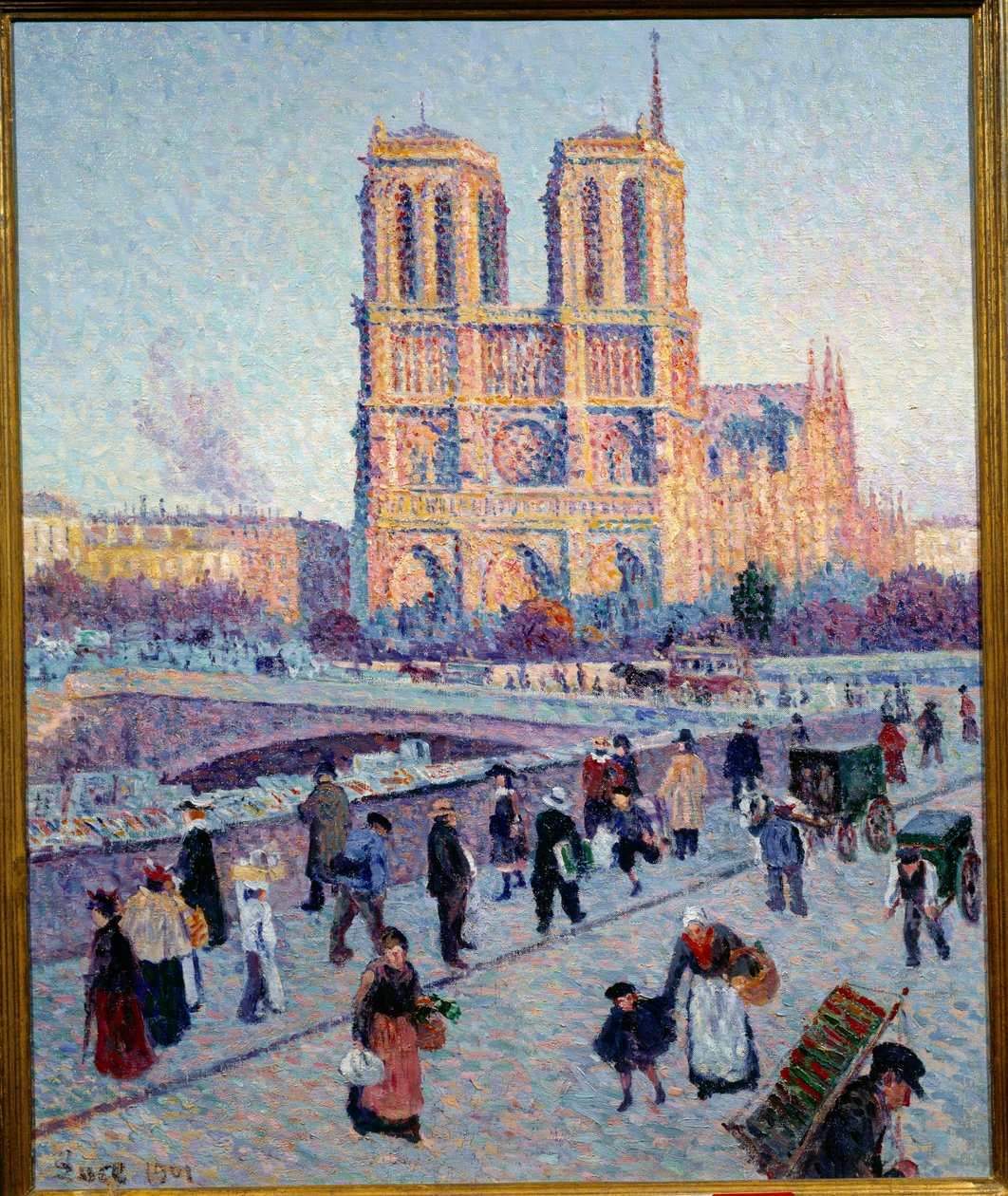 Quai Saint Michel og Notre Dame af Maximilien Luce