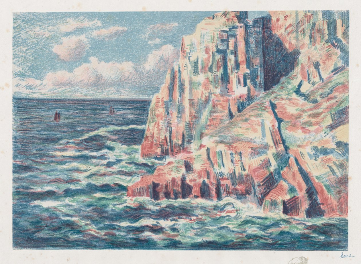 Havet ved Camaret, The Red Rocks af Maximilien Luce