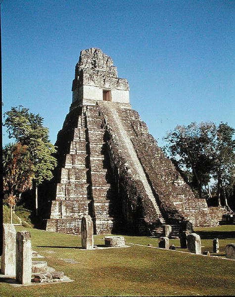 Jaguarens tempel (tempel 1) Sen klassisk periode c.600-900 af Mayan