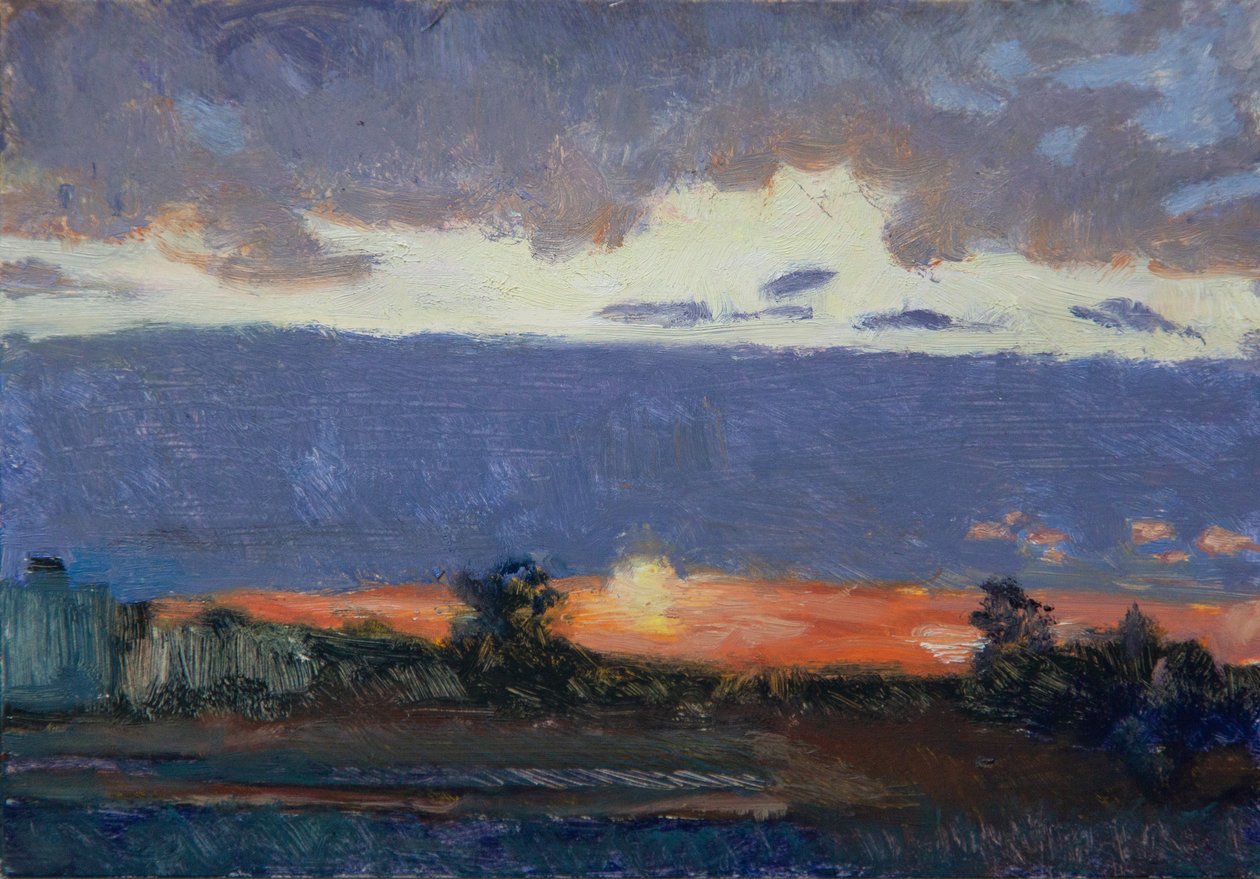 Uden titel (Sky Series), 2021 (olie på lærred) af Megan Williamson