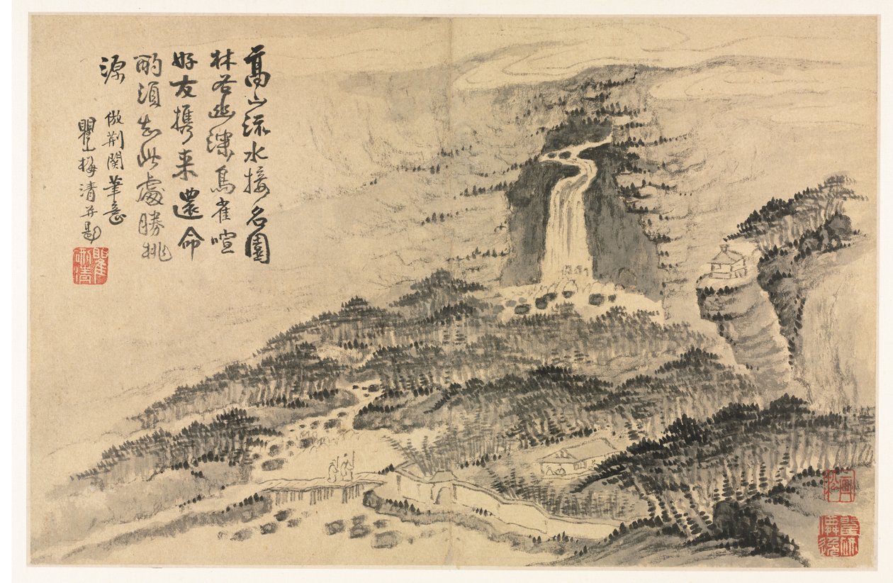 Landskaber efter forskellige stilarter af gamle mestre af Mei Qing