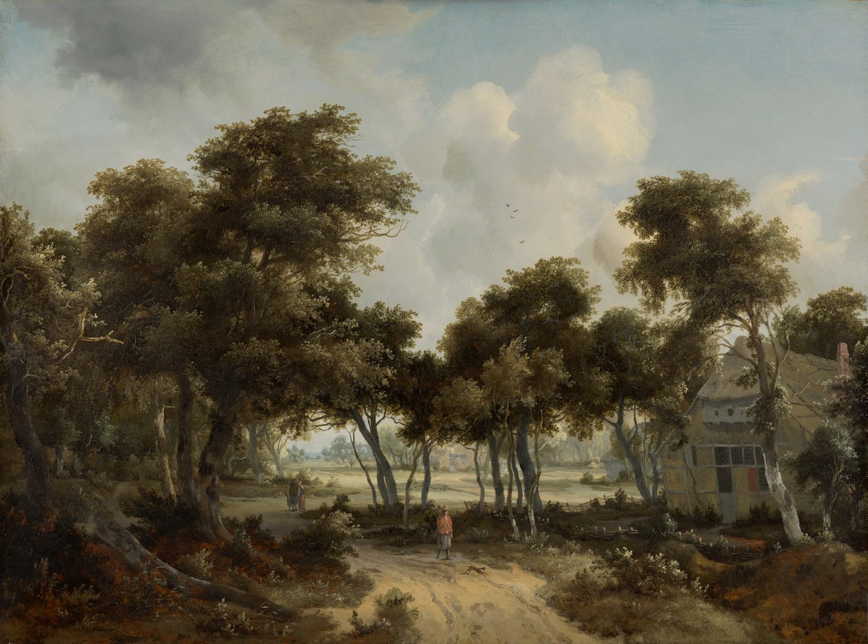Stuehuse i et skovlandskab af Meindert Hobbema