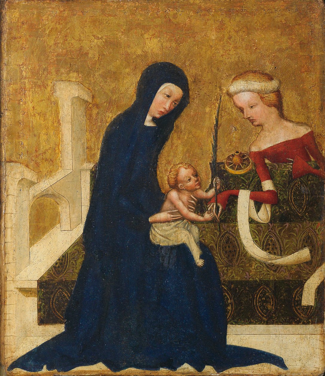 Mystisk ægteskab af St. Catherine af Meister von Heiligenkreuz