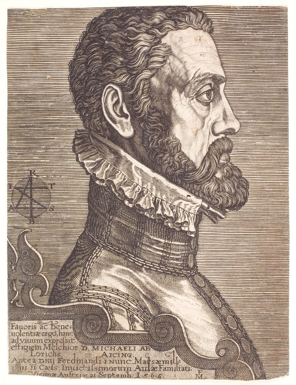 Geograf Friherre Michael von Aitzing af Melchior Lorck