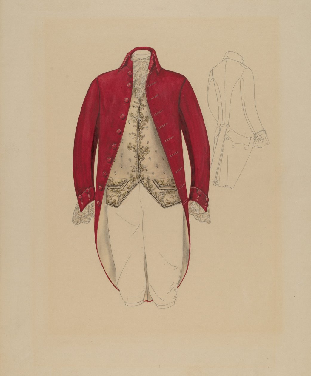 Mandsfrakke og vest, ca. 1936. af Melita Hofmann