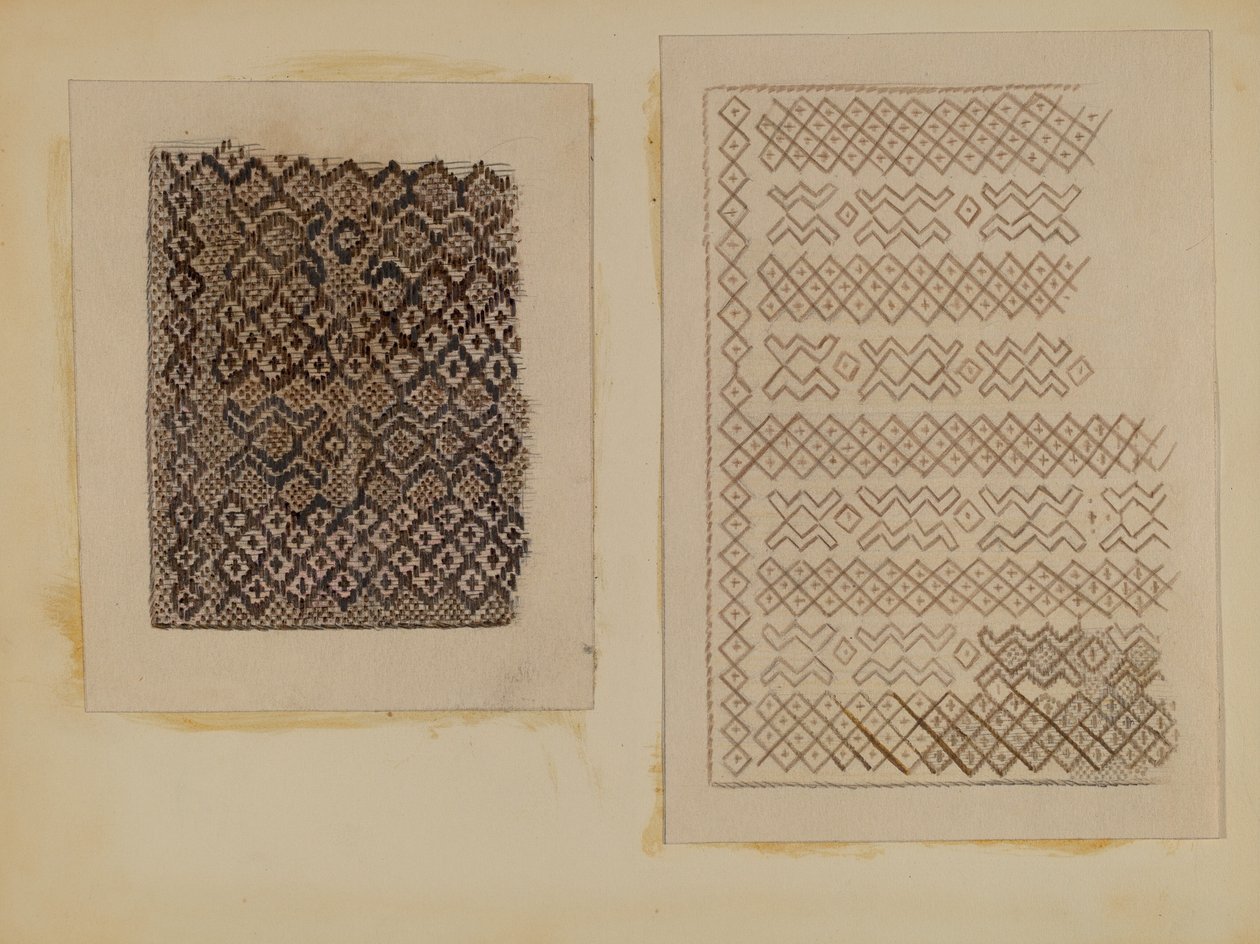 Materiale Vævet af Cat-tails, ca. 1935. af Melita Hofmann