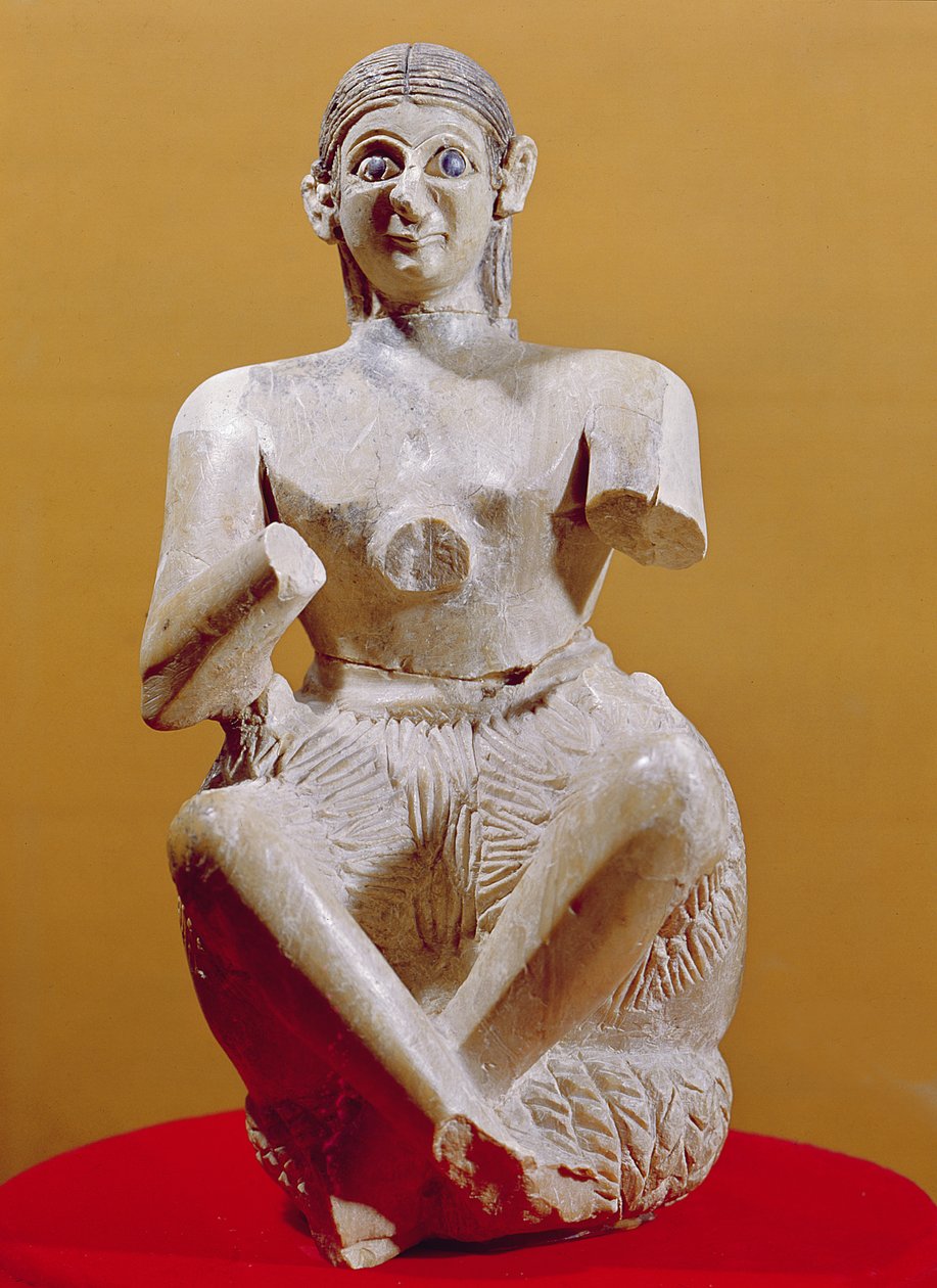 Sangerinden, Ur-Nina, 2800-2300 f.Kr. (alabaster) af Mesopotamian
