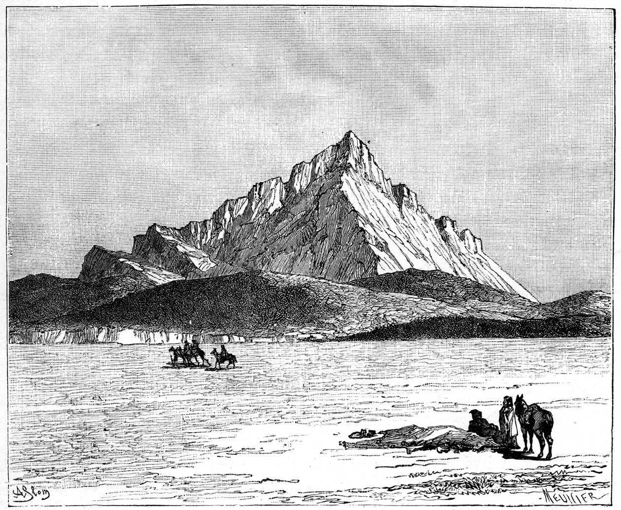 Jebel Zaghwan, c1890 af Meunier