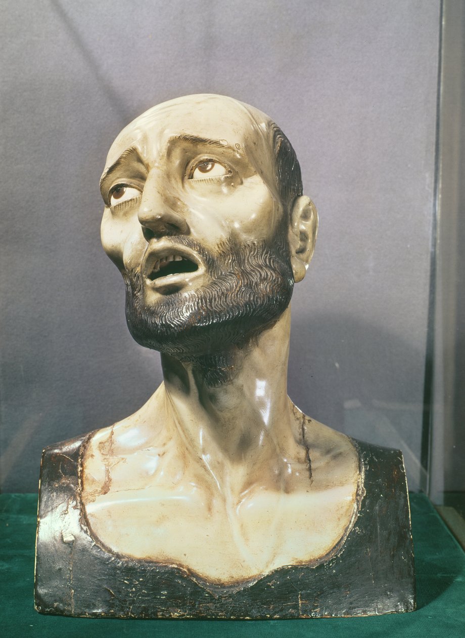 St. Diego af Alcala (1463-1588) (malet træ) af Mexican School
