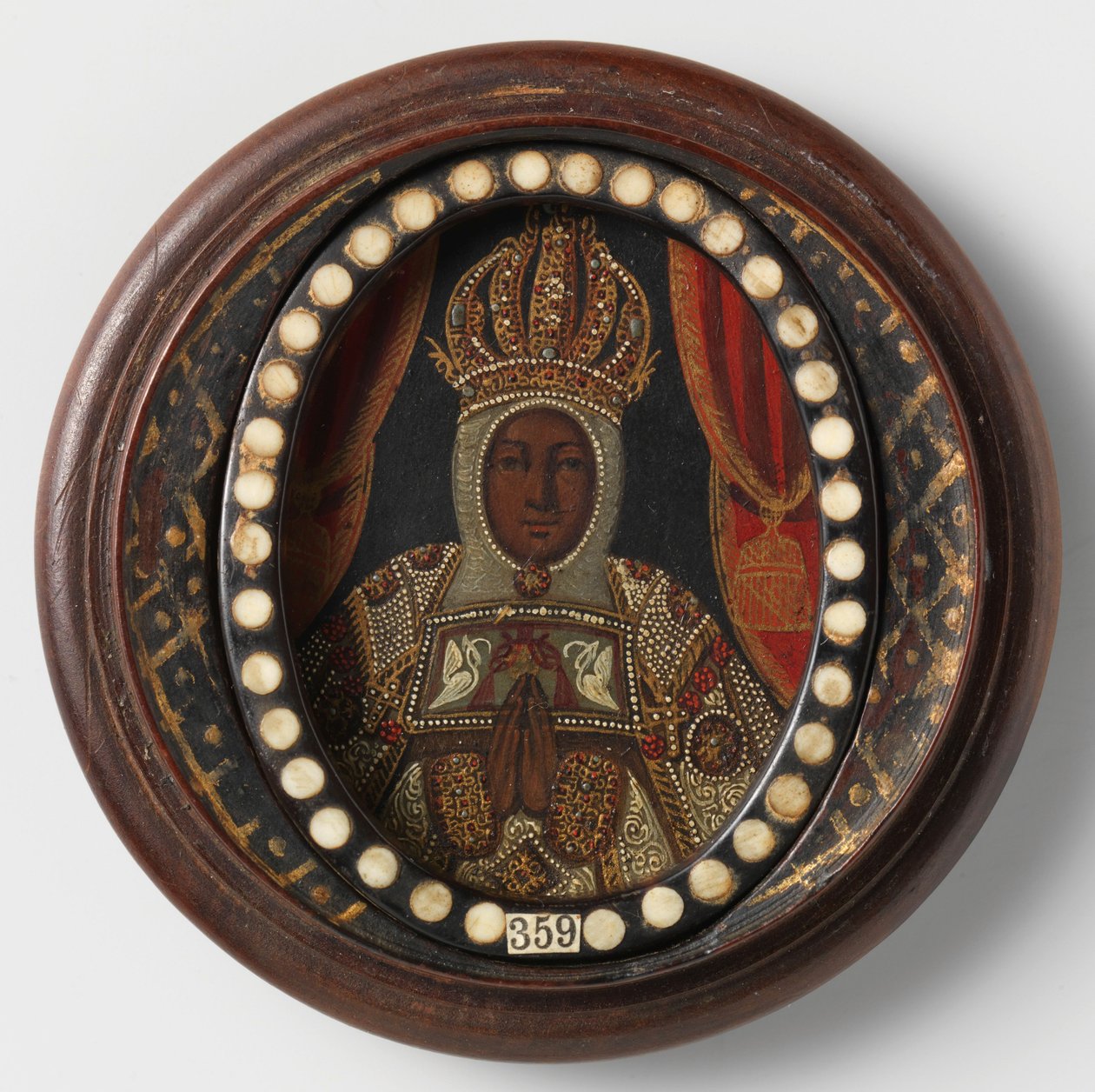 Sort Madonna, anonym, 1650-99 af Mexican School