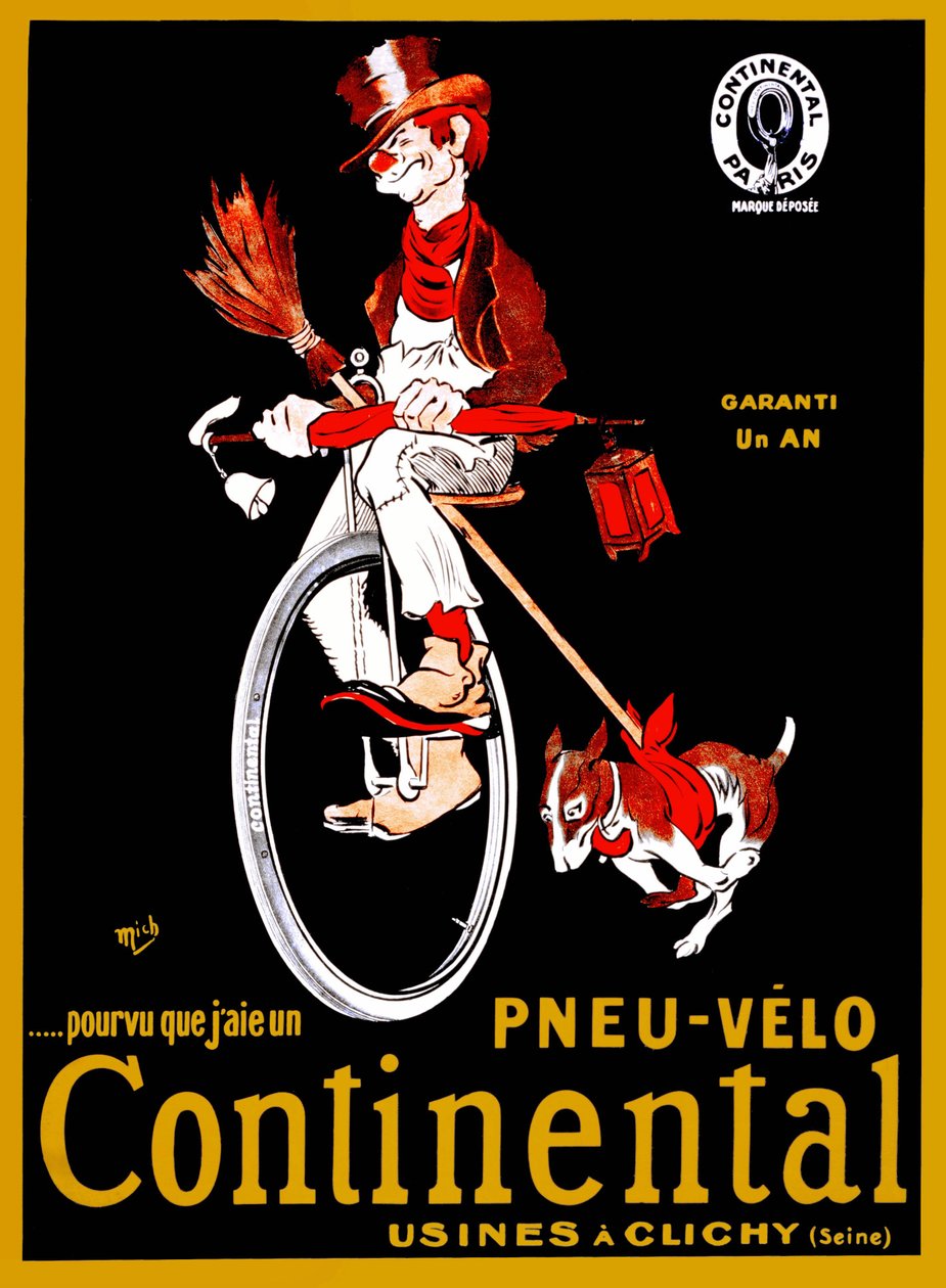 Reklameplakat for Continental-dæk. af Mich
