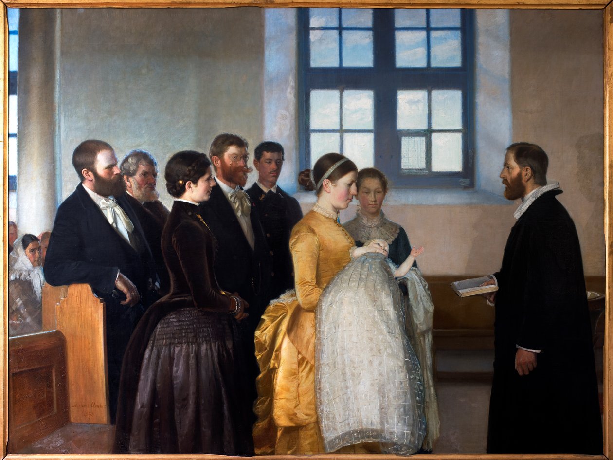 En BarnedabA Dåb af Michael Peter Ancher