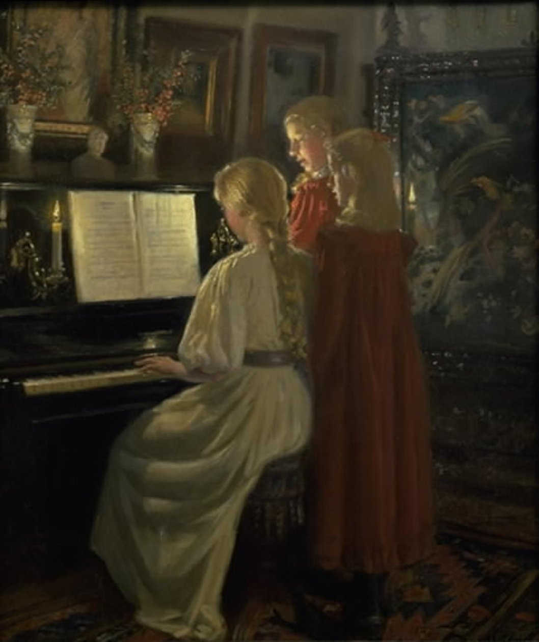 Børn synger af Michael Ancher