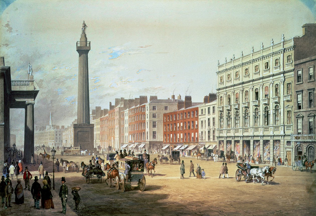 Sackville Street, Dublin af Michael Angelo Hayes