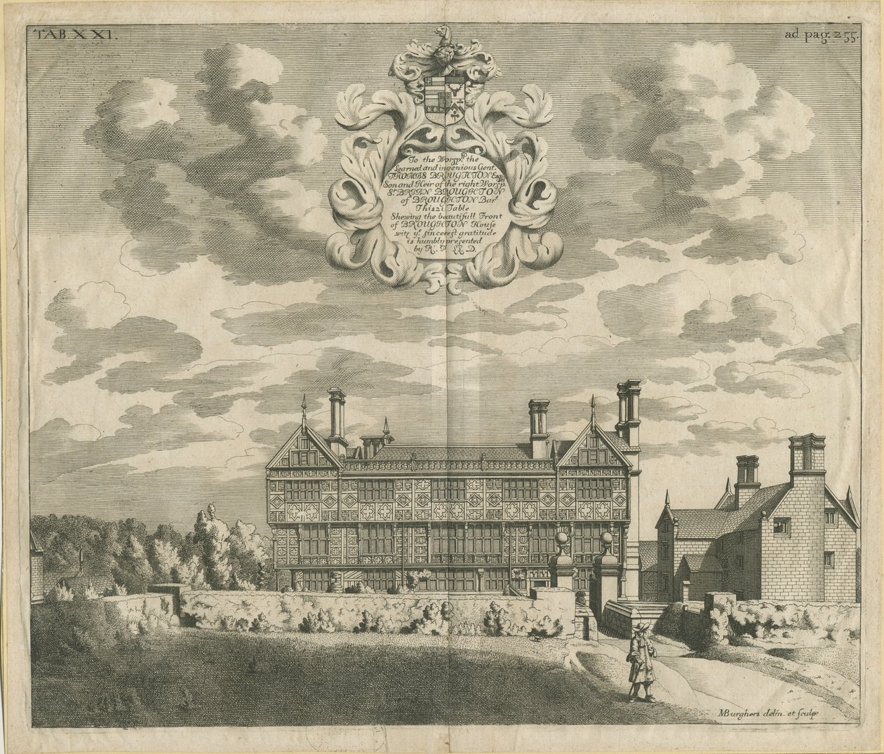 Broughton Hall: kobberpladegravering, nd [1653-1686] (tryk) af Michael Burghers