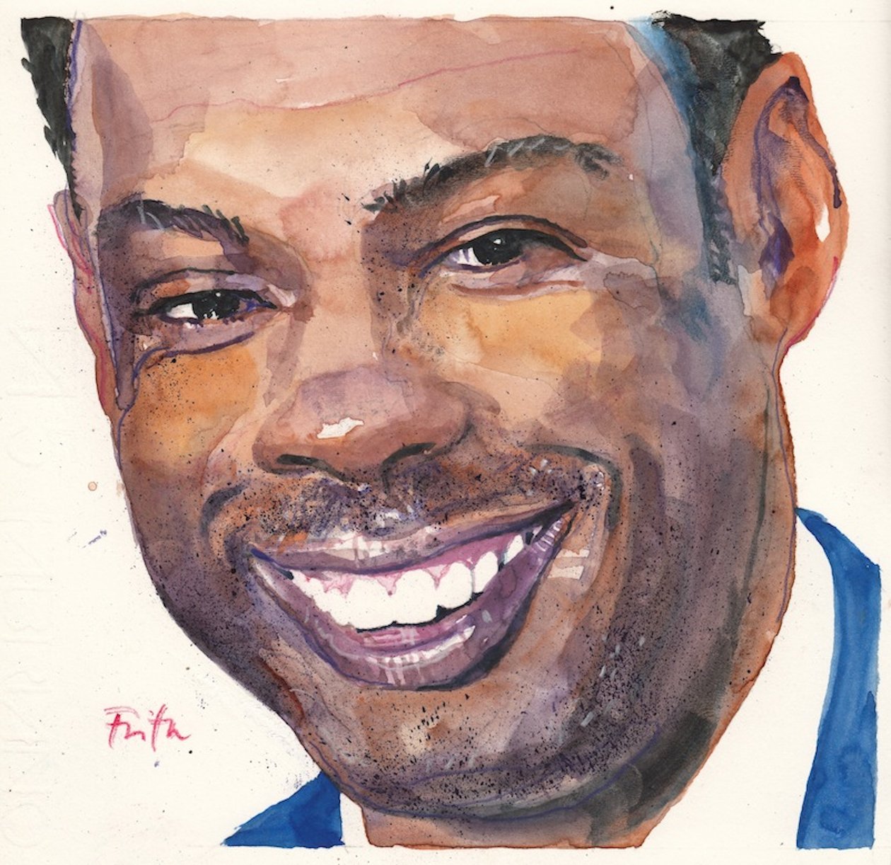 Chris Rock (akvarel) af Michael Frith