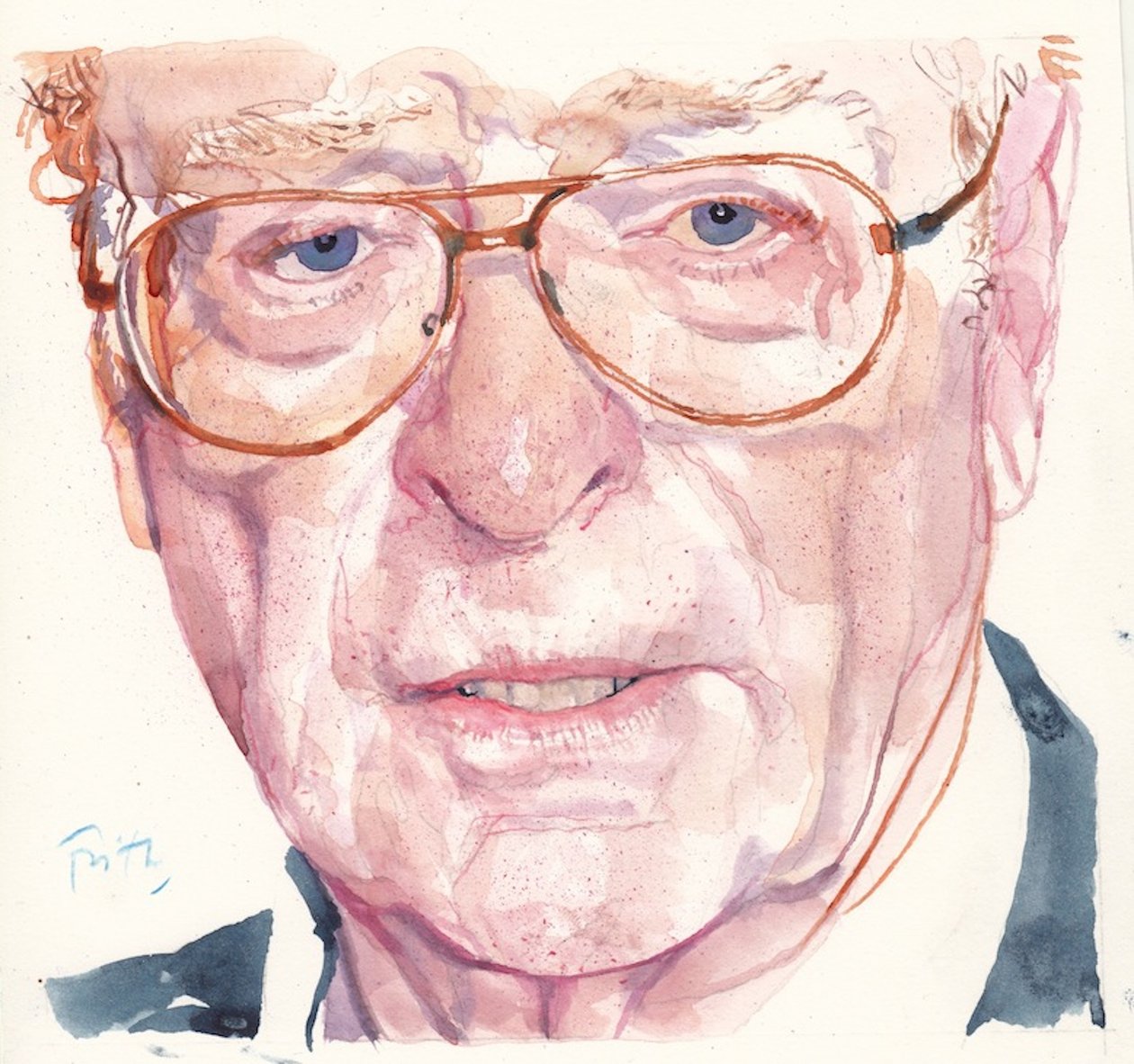 Michael Caine (akvarel) af Michael Frith