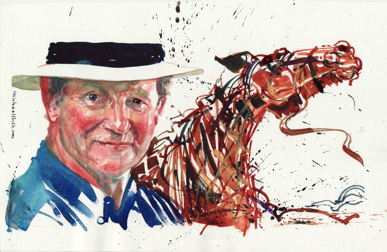 Michael Morpurgo (akvarel) af Michael Frith