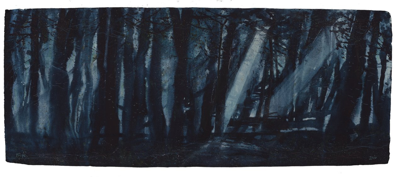 Månebelyst skov af Michael Frith