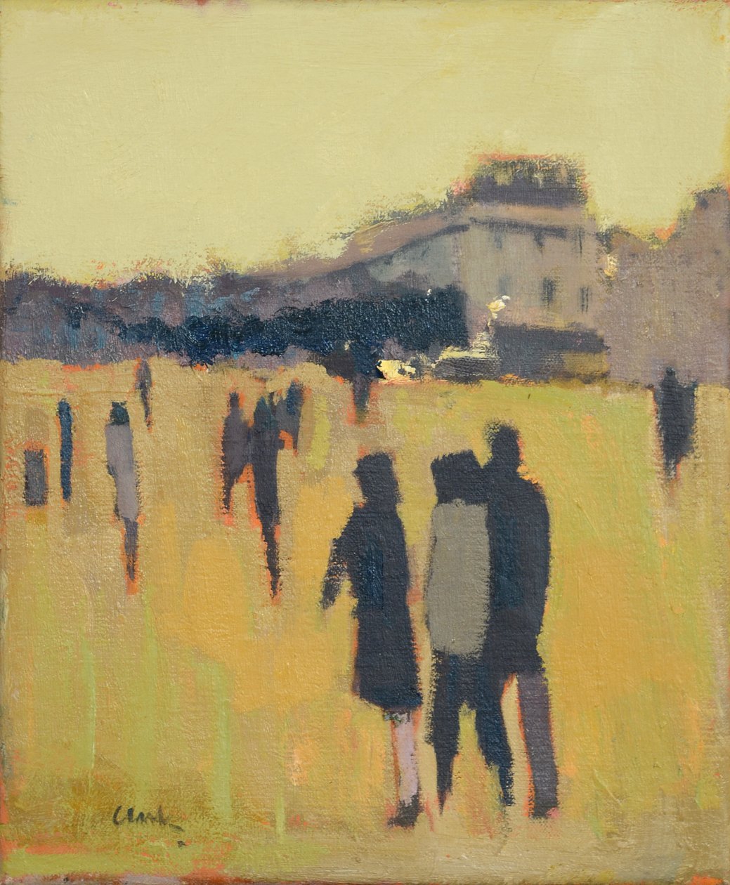 Friends, 2017 (olie på linned) af Michael G. Clark