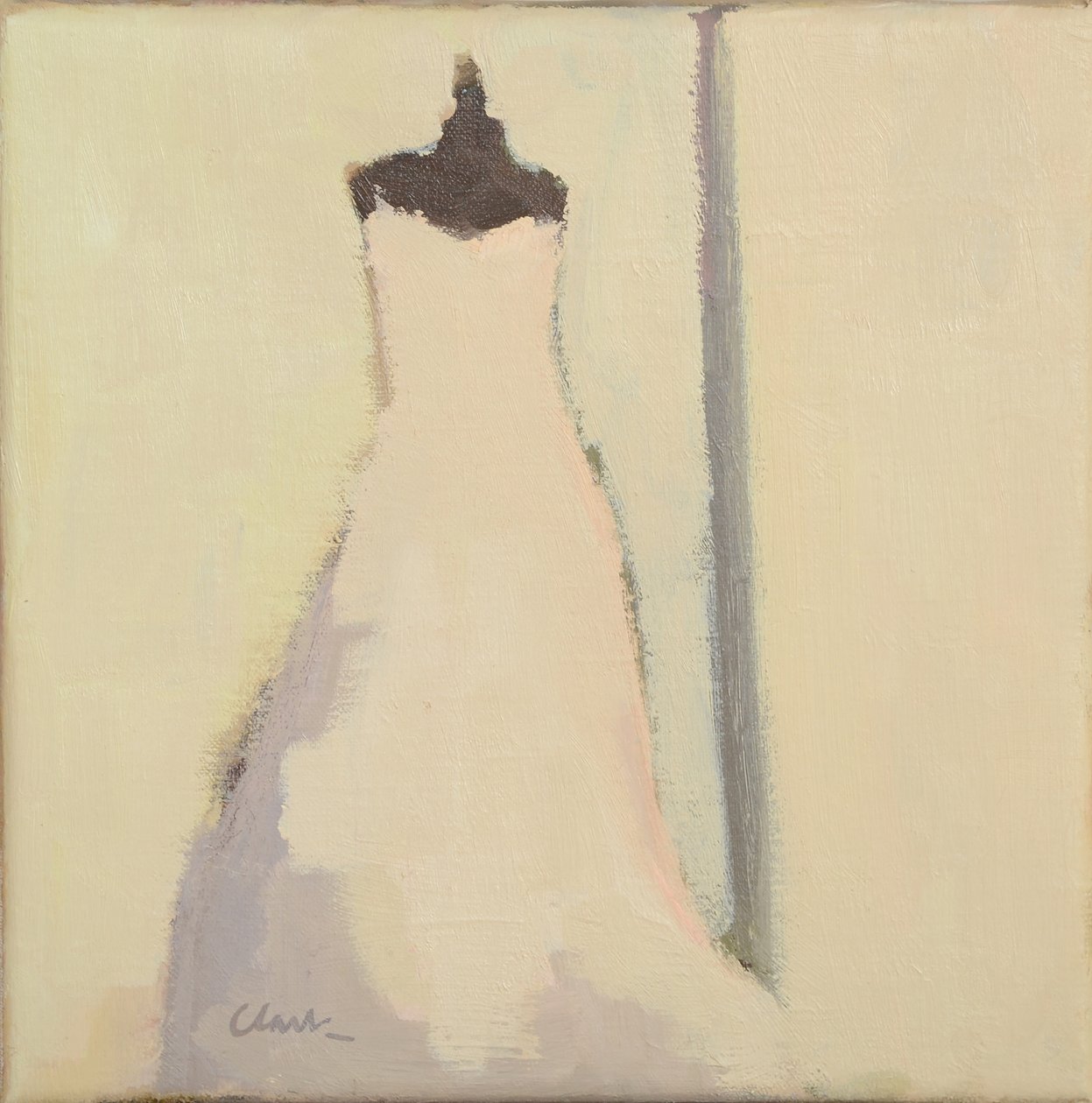 Wedding Dress, 2017 (olie på linned) af Michael G. Clark