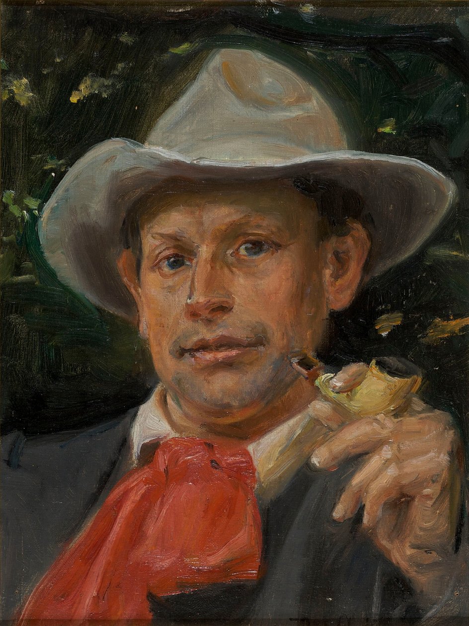 Portrait of Martin Andersen Nexø af Michael Peter Ancher