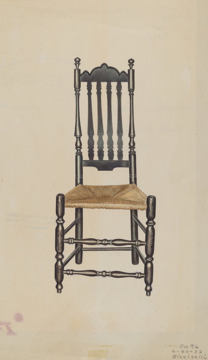 Gelænder bagsidestol, 1938. af Michael Riccitelli