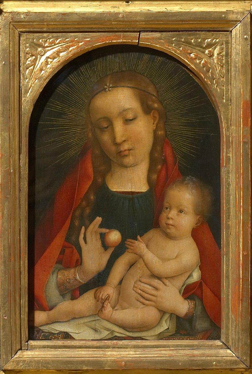 Jomfruen og barnet, ca 1485. af Michael Sittow