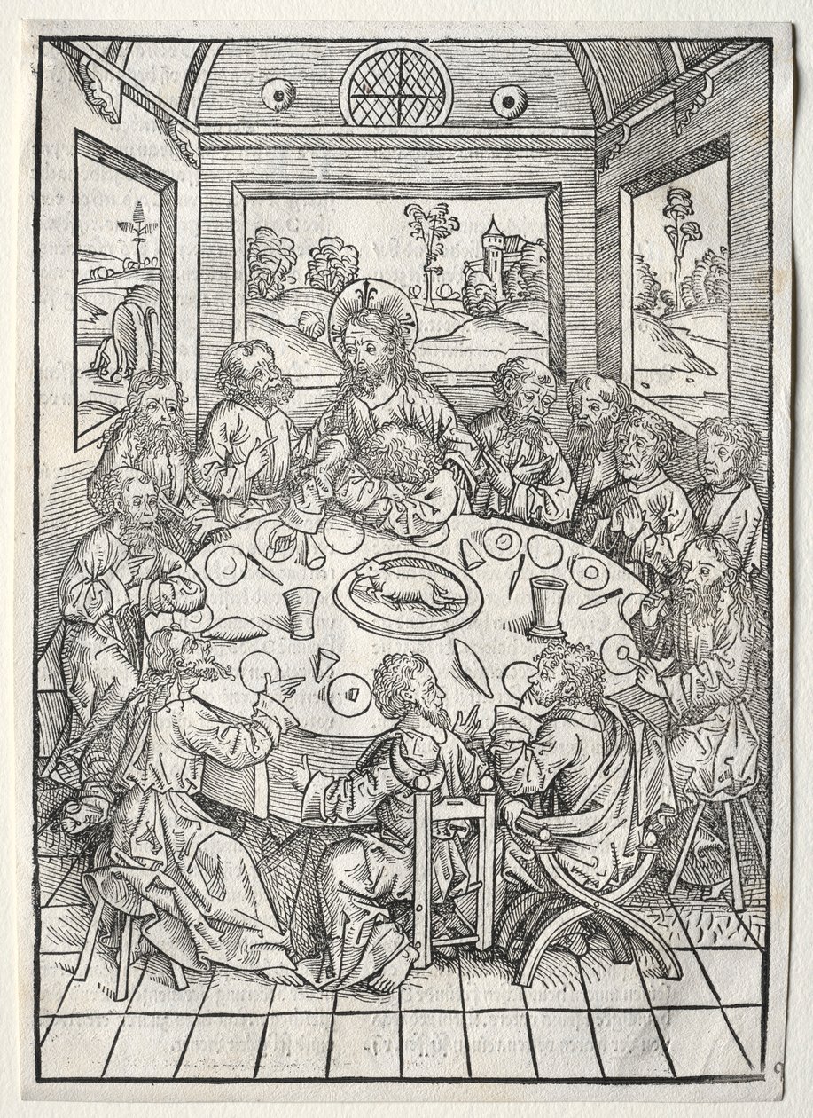 The Treasure Keeper: The Last Supper, 1491. af Michael Wolgemut