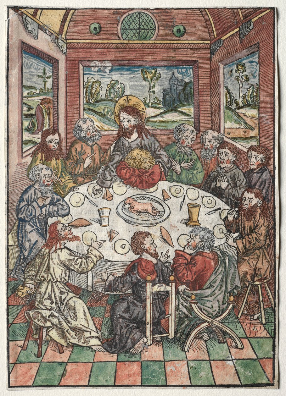 The Treasure Keeper: The Last Supper, 1491. af Michael Wolgemut