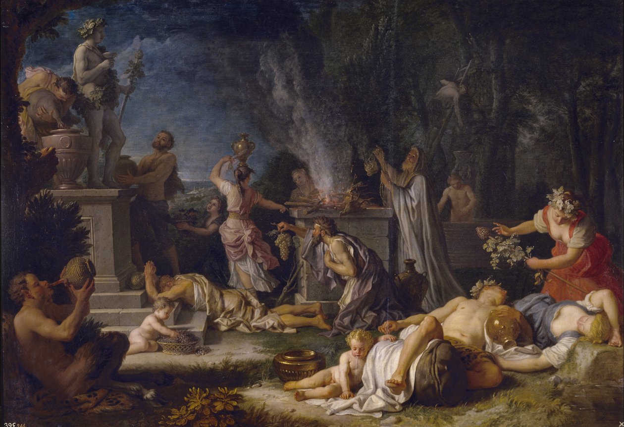 Offeret til Bacchus, 1720 af Michel Ange Houasse