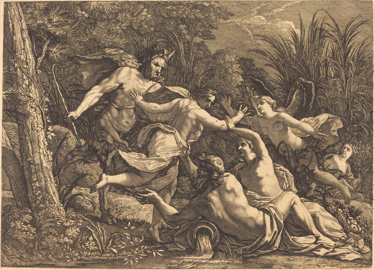 Pan og Syrinx af Michel Dorigny
