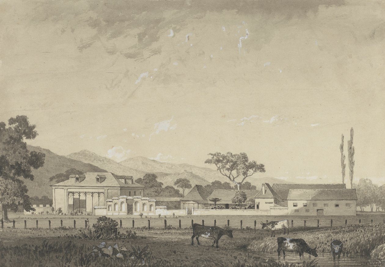 Bolig på Orange Grove Estate, Tacarigua af Michel Jean Cazabon