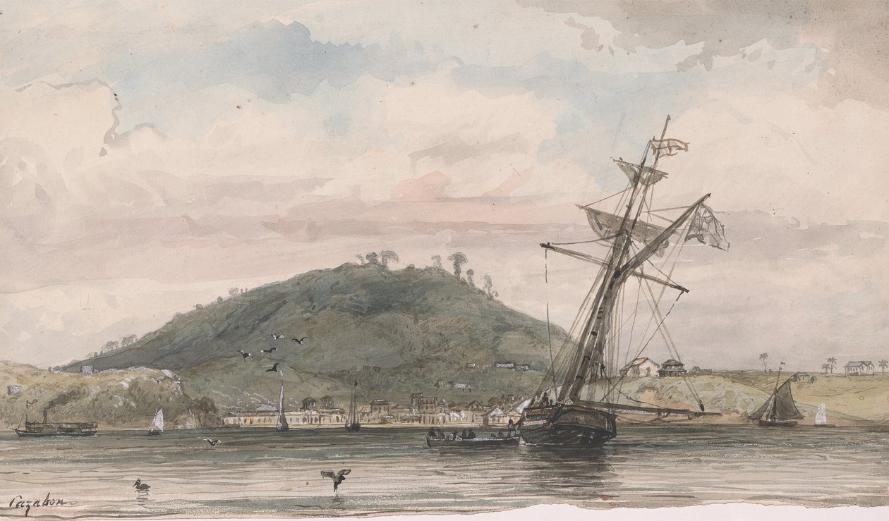 St. Fernando og Naparima Hill af Michel Jean Cazabon