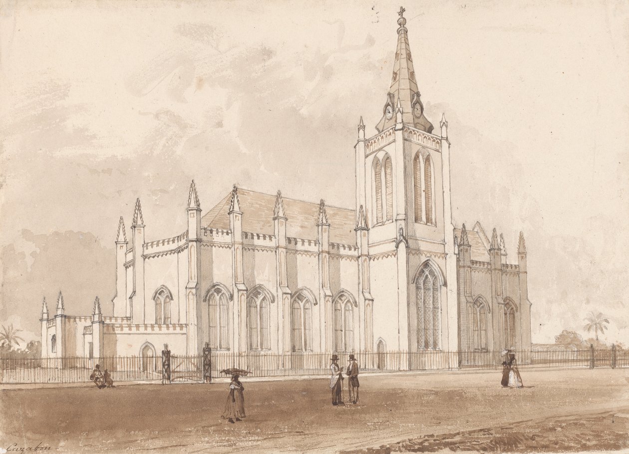 Trinity Church, Port of Spain af Michel Jean Cazabon