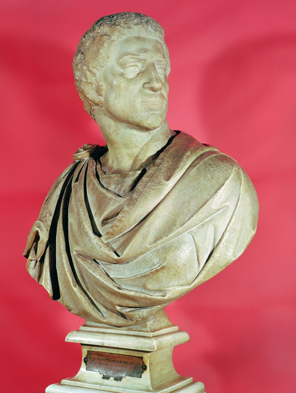 Buste af Brutus (85-42 f.Kr.) ca. 1540 (marmor) af Michelangelo Buonarroti