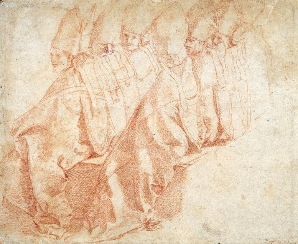 Otte siddende biskopper af Michelangelo Buonarroti