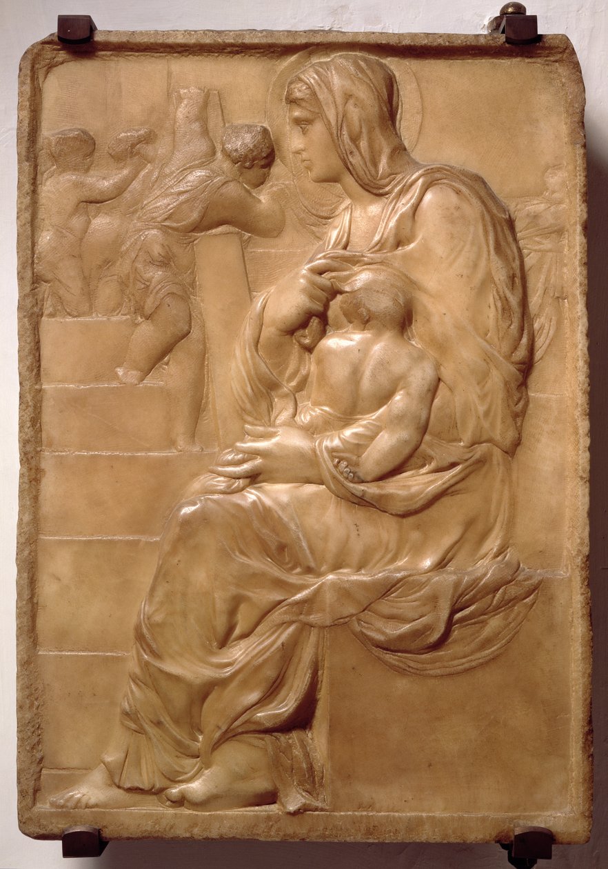 Madonna of the Stairs (marmor) af Michelangelo Buonarroti