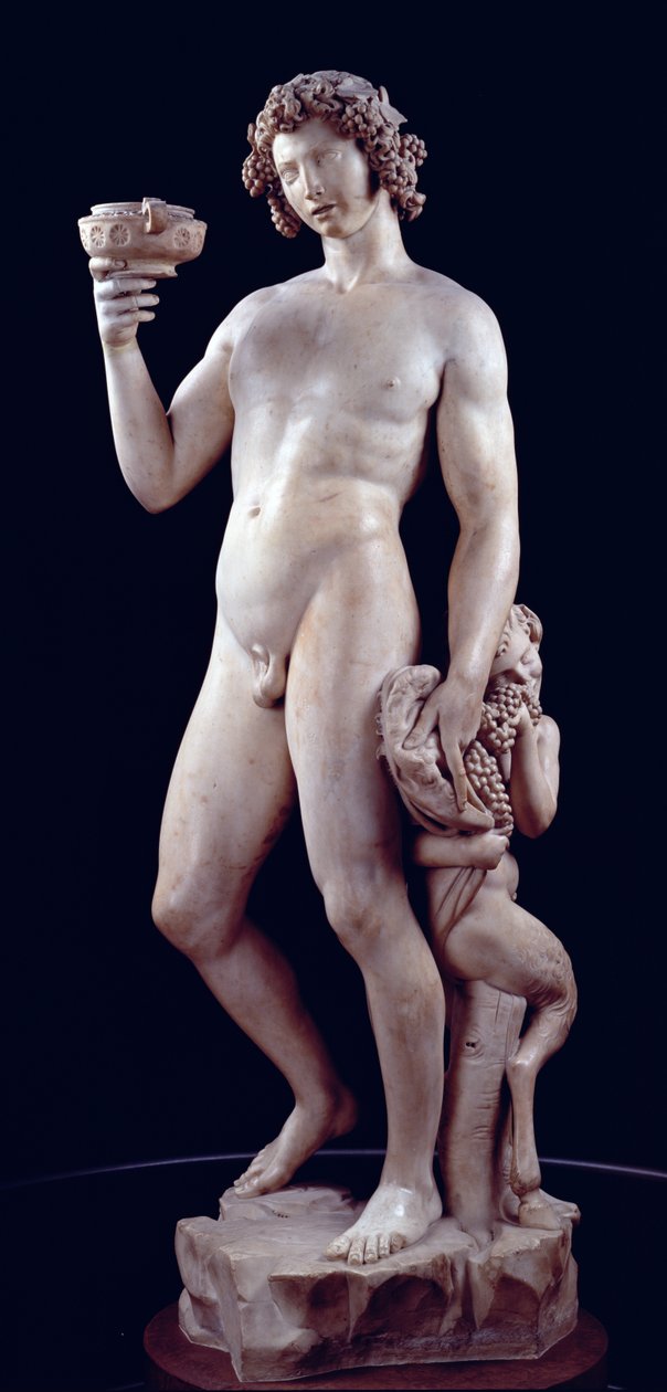 The Drunkenness of Bacchus, 1496-97 (marmor) af Michelangelo Buonarroti