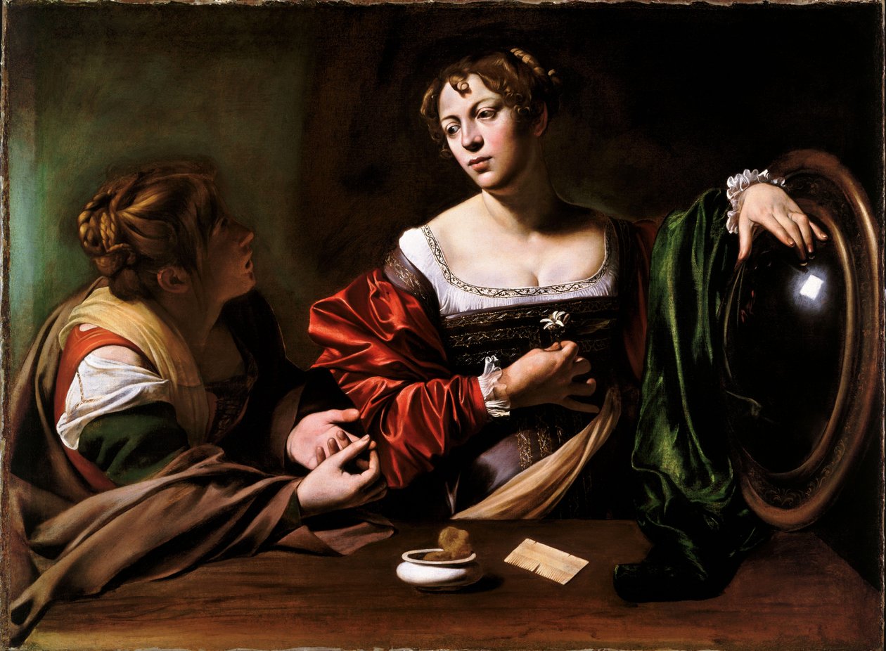 Martha og Maria Magdalene af Michelangelo Merisi Caravaggio