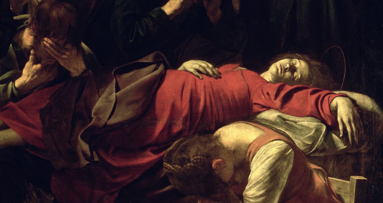 Jomfruens død, 1605-06 (detalje af 3678) af Michelangelo Merisi Caravaggio