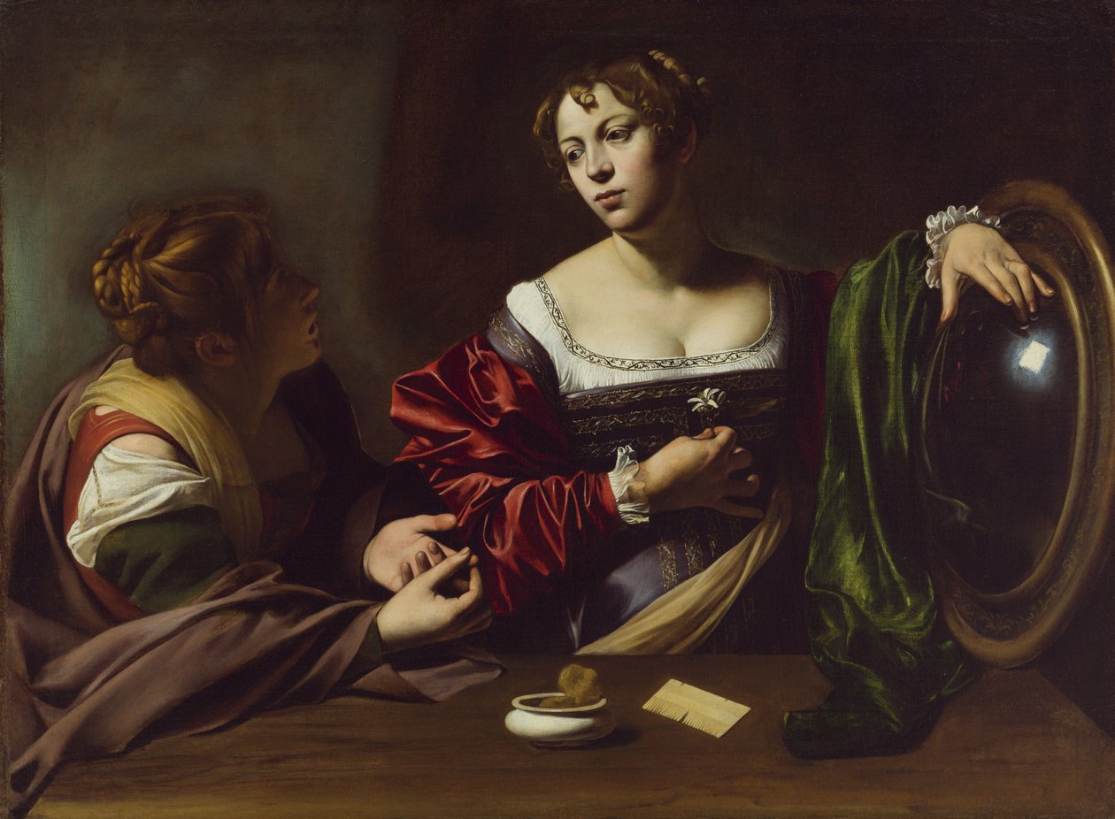The Conversion of the Magdalene, ca. 1598 (olie og tempera på lærred) af Michelangelo Merisi Caravaggio