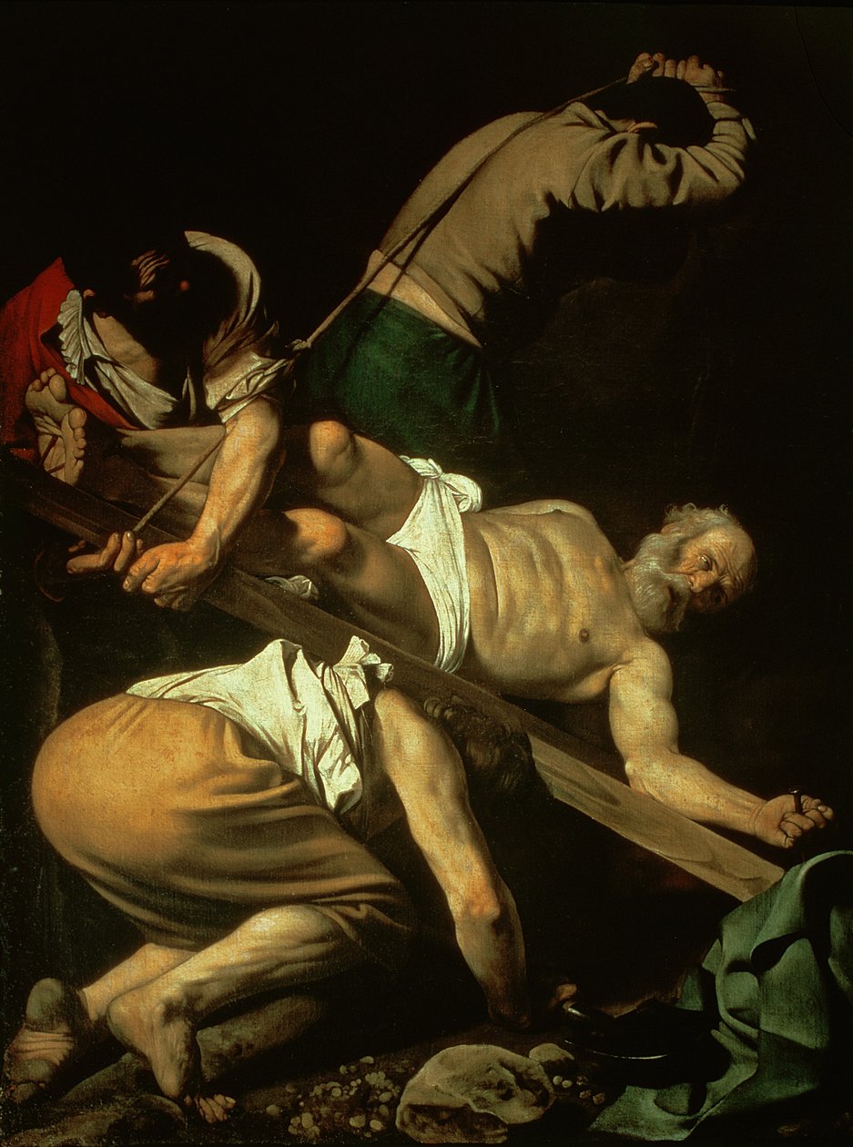 Sankt Peters korsfæstelse, 1600-01 af Michelangelo Merisi Caravaggio