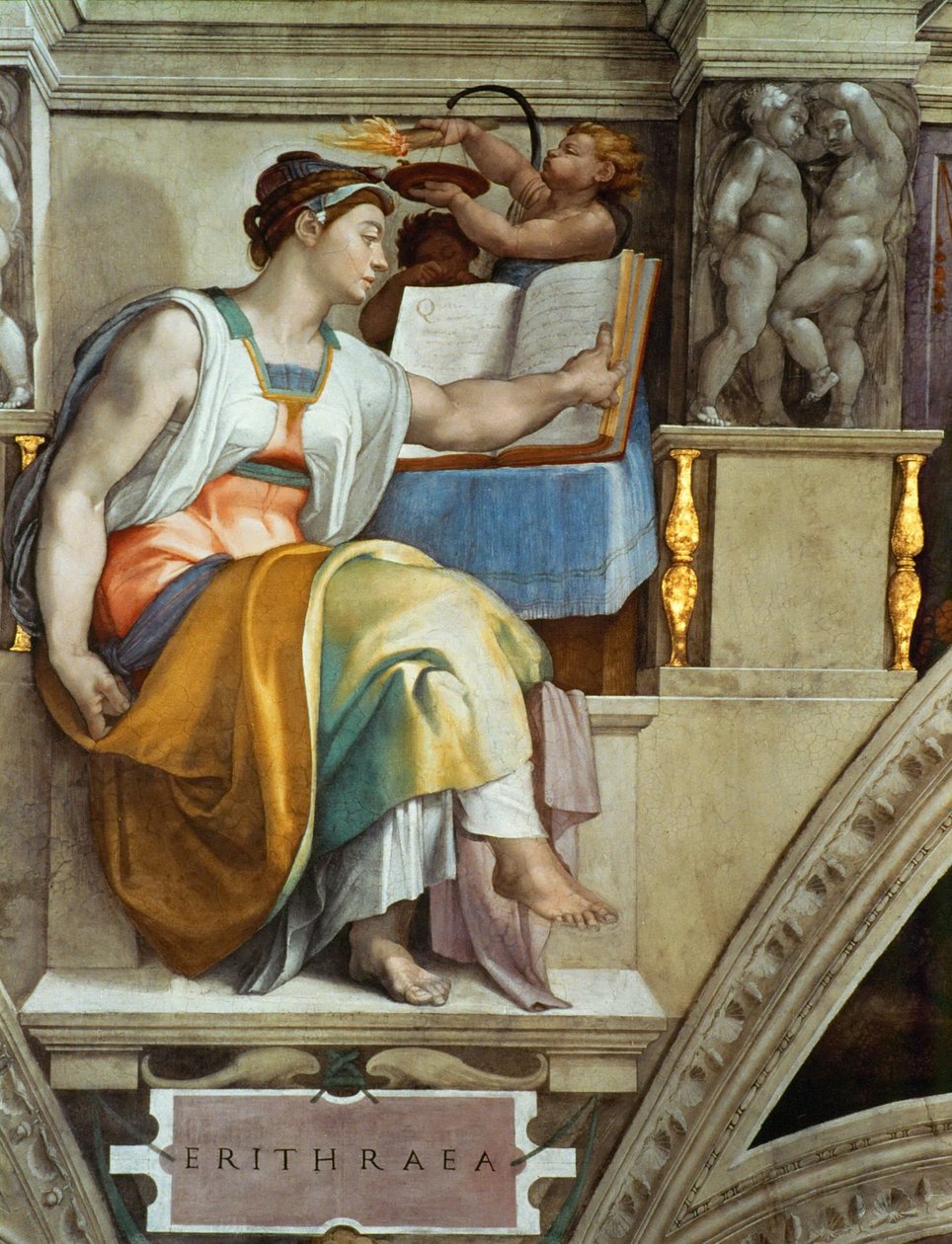 Erythraean Sibylle af Michelangelo Buonarroti