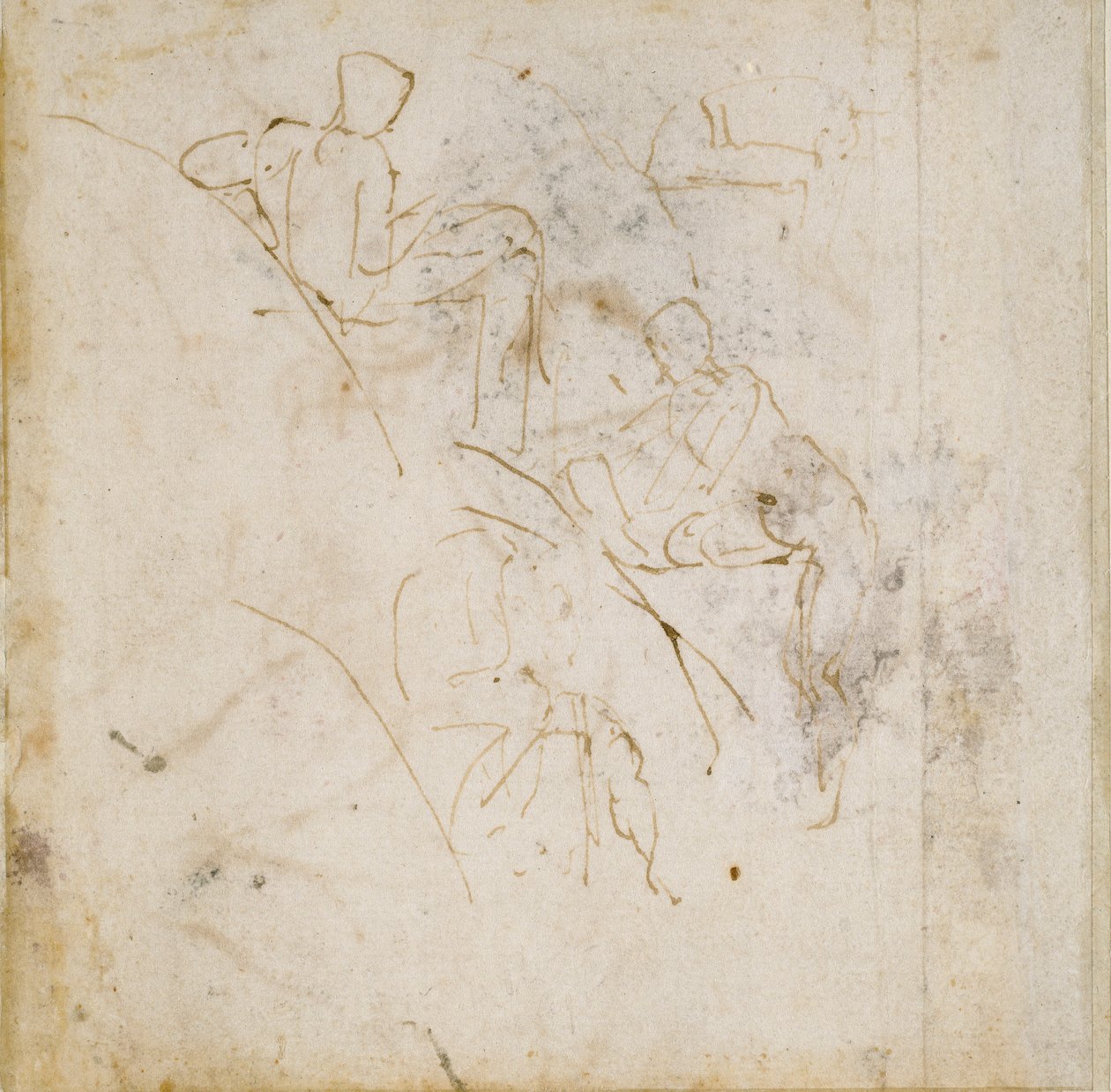 Fire figurstudier, c1490-1560 af Michelangelo Buonarroti