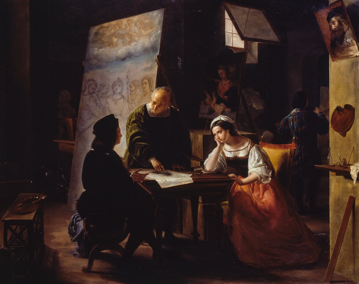 I Raffaellos studie af Michelangelo Fumagalli