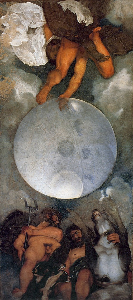 Jupiter, Neptun og Pluto, ca. 1597 af Michelangelo Merisi Caravaggio