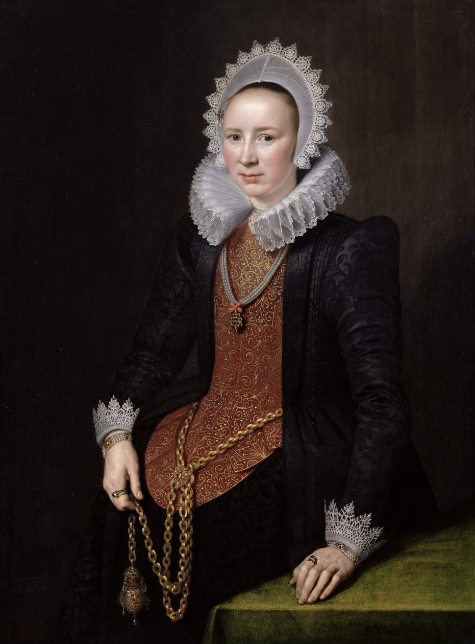 Portræt af en dame på 29, 1615 af Michiel Jansz van Miereveld